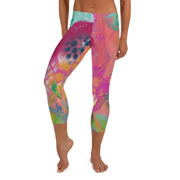Floral Abstract - Capris